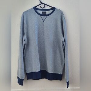 J. Crew Men's Indigo Striped Crewneck Sweater